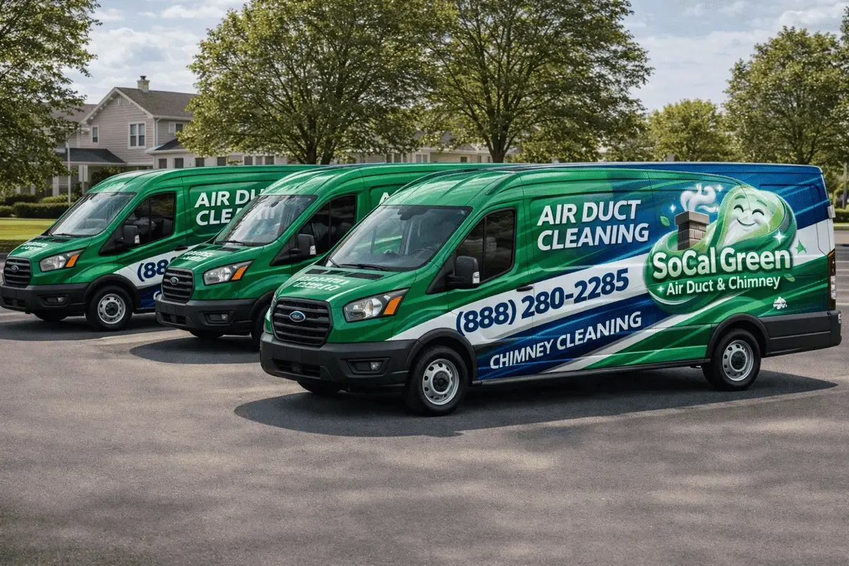 SoCal Green Air technician at service vehicle
