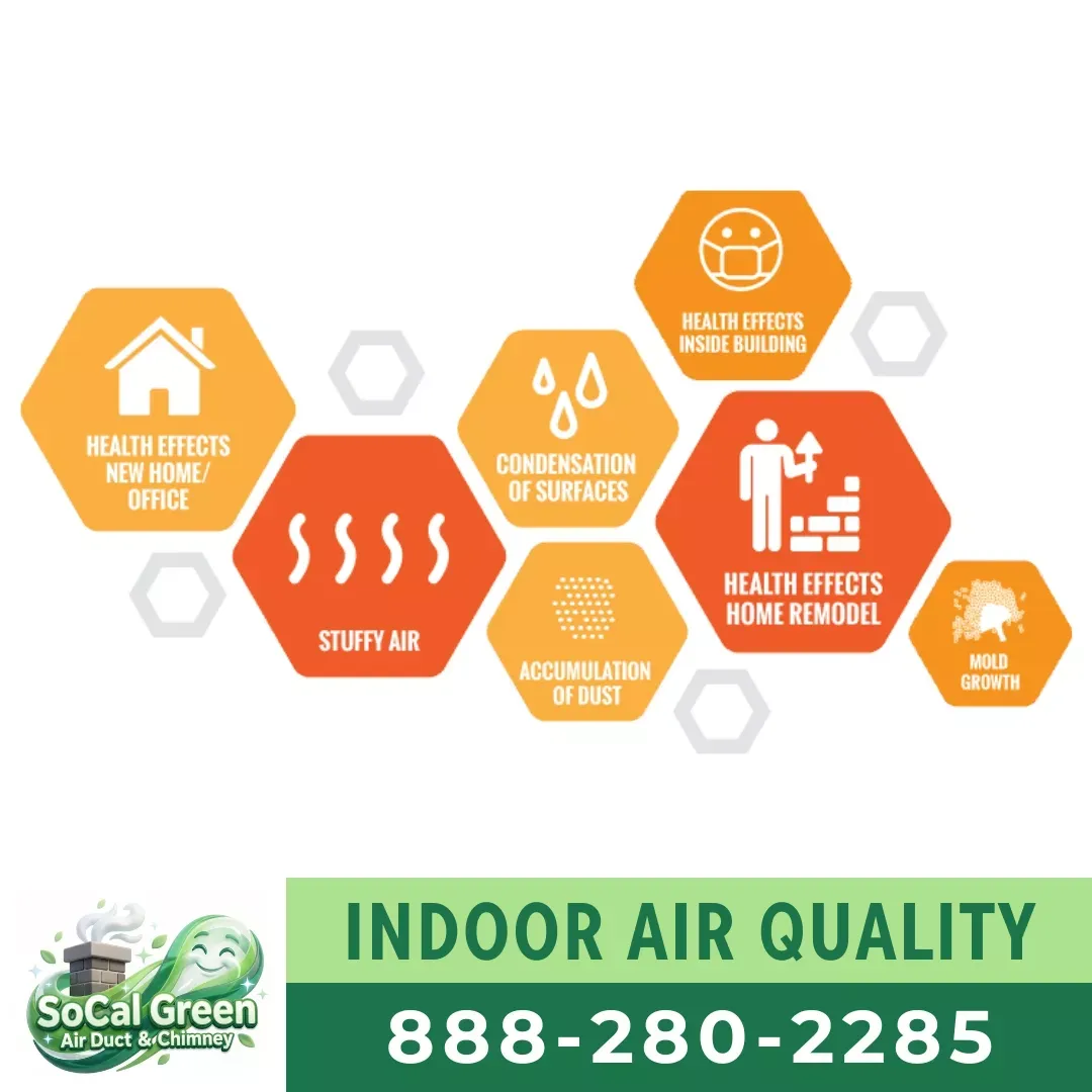 Technician collecting air sample for indoor air quality testing