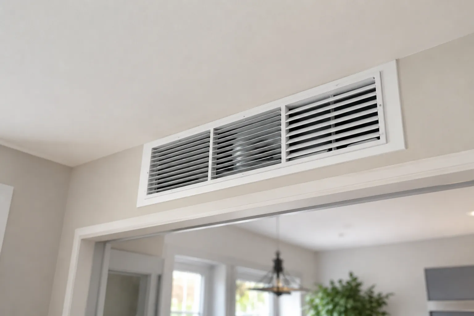 Professional ventilation service in a Los Angeles home, showing a clean air vent after thorough HVAC duct cleaning and maintenance by SoCal Green Air and Chimney.